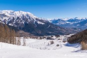 bas de station depuis piste scorpion