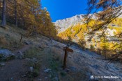 bifurcation au dessus chalets de l aiguilles sentier lac hivernet