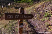 panneau bois sentier col de la rousse