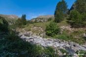 passerelle sur torrent rabioux chalets serre rando col tourettes