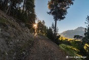 rayon soleil depuis piste platriere sentier meale