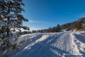 route lac saint apollinaire branche pin enneigee