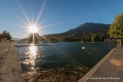 soleil couchant sur club eau vive plan eau