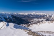 vue globale domaine les orres depuis piste rouge faucons