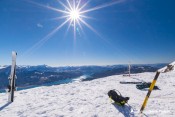 vue lac serre poncon cretes reallon ski soleil