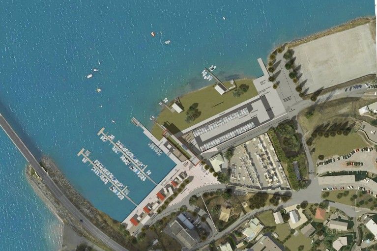 capitainerie serre poncon vue aerienne
